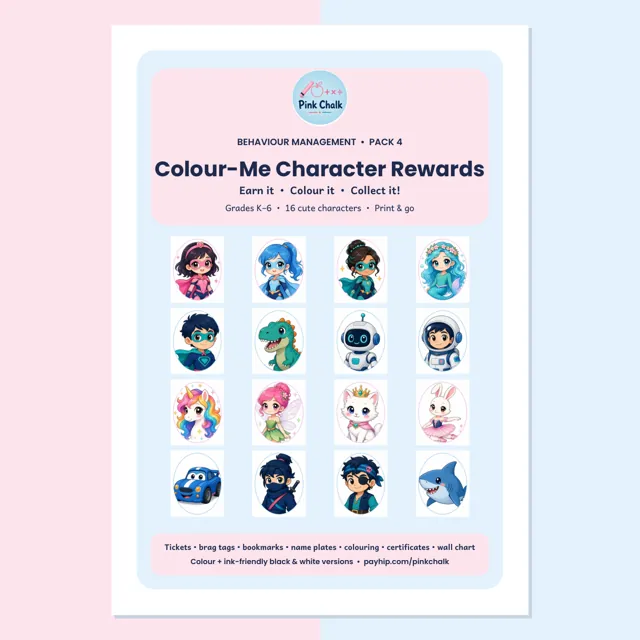 Colour-Me Character Rewards cover